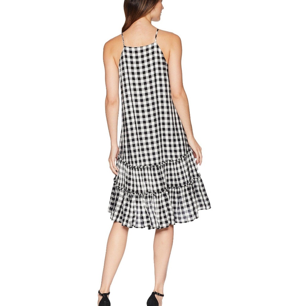 Karen Kane Kingham Ruffle Hem Dress M - Picture 2 of 8